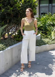 Charlie Linen Ankle Pant